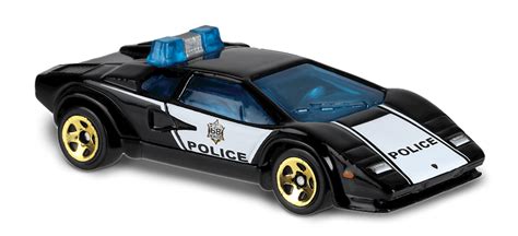 Carrinho Hot Wheels Lamborghini Countach Police Car NCYEW Mattel Toyshow Tudo De Marvel DC