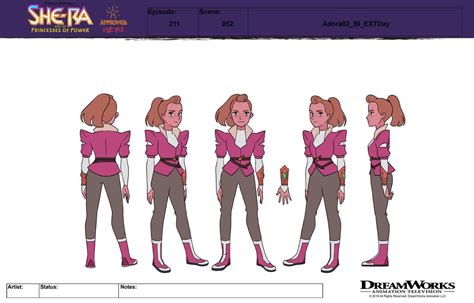 Adora Body Reference Sheet Character Turnaround Character Design