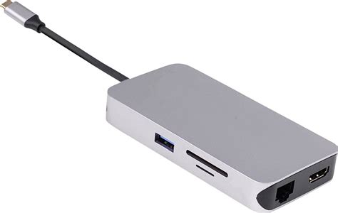 Stacja dokująca do laptopa USB C Renkforce USB C 9 in 1 Dock 60 W z