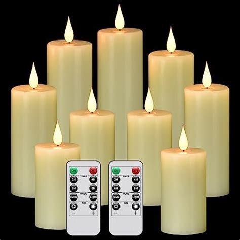 Amazon Eldnacele Flameless Flickering Taper Candles Led Taper