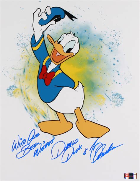 Tony Anselmo Signed & Inscribed "Donald Duck" Disney 11x14 Photo (PA ...