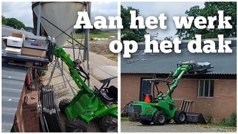 Aan Het Werk Op Het Dak Voorbereiden Montage Zonnepanelen Boer