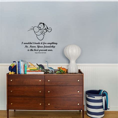 Friendship Tigger Winnie The Pooh Quote Cartoon Wall Sticker Art Decal