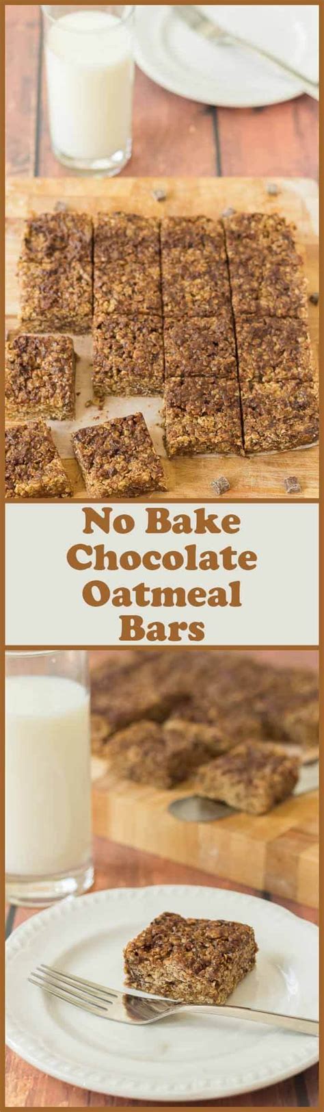 No Bake Chocolate Oatmeal Bars Neils Healthy Meals