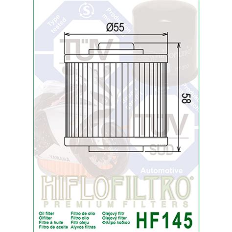 Filtro De Aceite Hiflo Hf Para Aprilia Yamaha Keeway Nilmoto