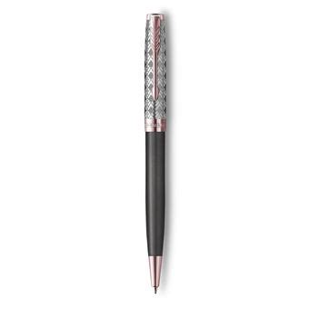 PARKER Sonnet Premium Stylo bille métal et laque Grise or rose