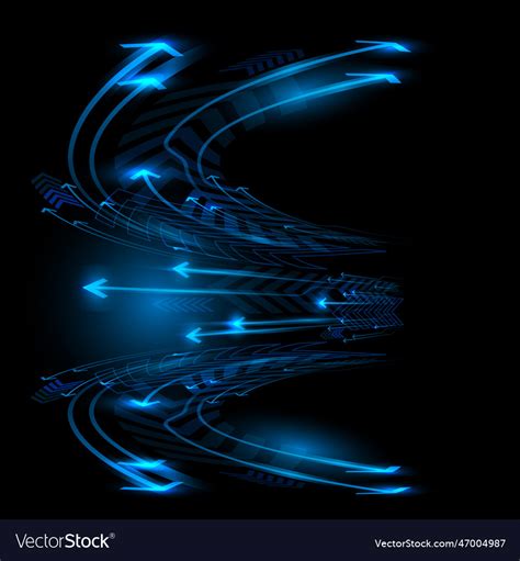 Abstract blue arrow speed curve technology Vector Image