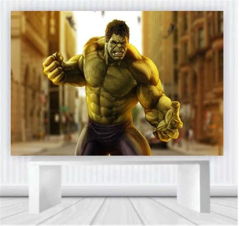 Painel De Festa Hulk Vingadores Tamanho 100cm X 65cm P10 OUI DECORA