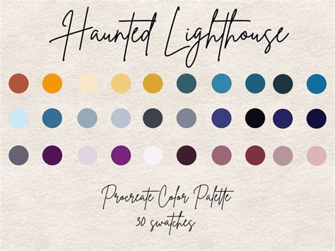 Haunted Lighthouse Color Palette Procreate Procreate Color Palette