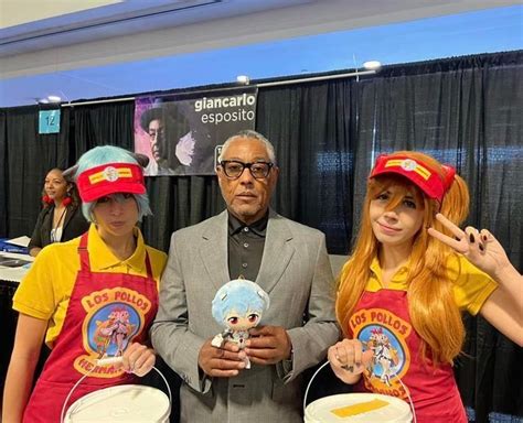 Giancarlo Esposito With Rei Neon Genesis Evangelion Breaking Bad