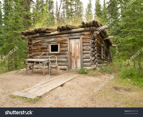 Old Yukon Log Cabin Hidden Boreal Foto De Stock 87057170 Shutterstock