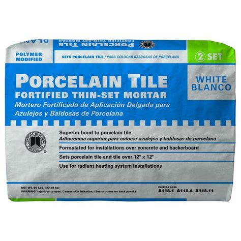 Custom Building Products Porcelain Tile White 50 Lb Fortified Thinset