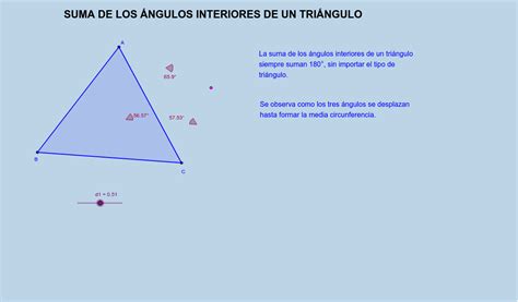 Suma De Los Ngulos Interiores De Un Tri Ngulo Geogebra