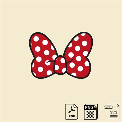 Minnie Mouse Bow Svg Solid Red Polka Dot Vinyl Layered Cut File Svg Etsy