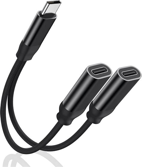 Adattatore Per Cuffie Usb C E Ricarica Doppio Tipo C Cavo Audio Aux