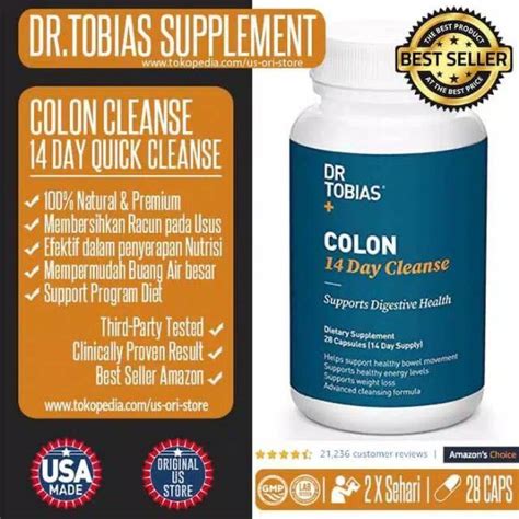 Jual Dr Tobias Colon 14 Day Cleanse 100 Aslipembersih Usus Obat