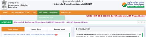 Ugc Net Certificate December And Jrf Award Letter Out