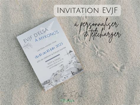 Invitation Evjf Personnaliser Avec Canva Collection Greek Etsy