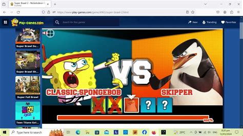 Super Brawl 2 Tournament Mode Of Classic Spongebob 710 Youtube