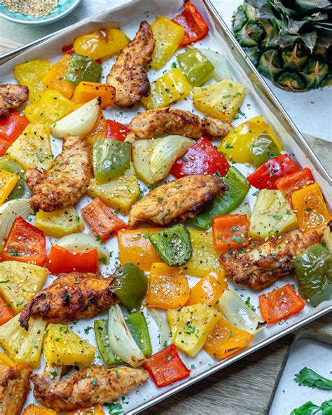 Sheet Pan Hawaiian Pineapple Chicken For Quick And Clean Weeknight Dinner Clean Food Crush