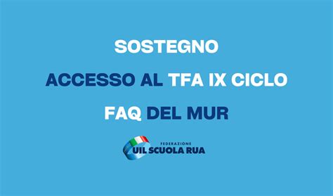 Accesso TFA Ix Ciclo Sostegno Confermata La Nostra Posizione I 24 Cfu