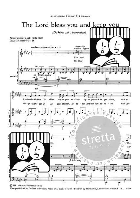 The Lord Bless You And Keep You Von John Rutter Im Stretta Noten Shop Kaufen