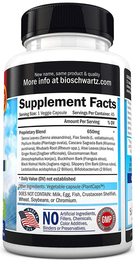 Bioschwartz 15 Day Fast Acting Colon Detox And Cleanser Extra Strength