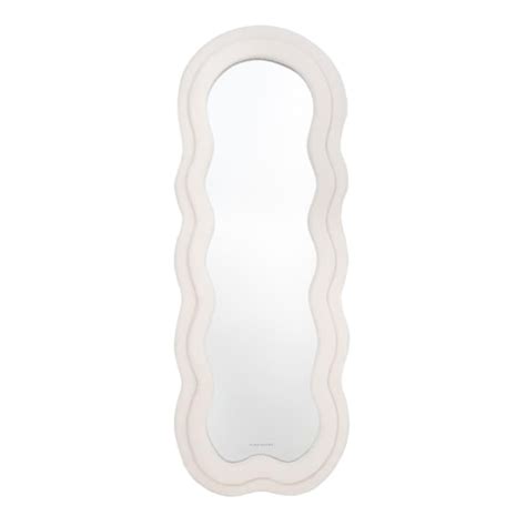 Grand Miroir Mural Asymétrique Teddy 160x60x4 cm Beige Maisons du Monde