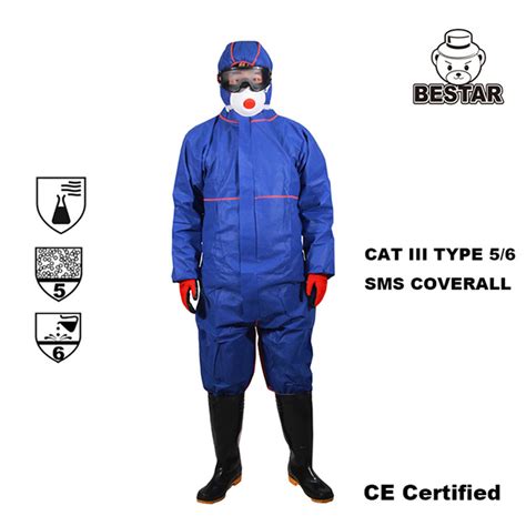 Nonwoven Cat Iii Type Sms Coverall For Medical And Hospital