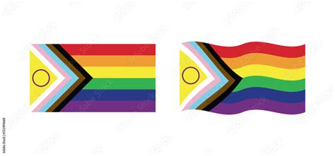 Vetor De New Updated LGBTQ Pride Flag Vector Intersex Inclusive