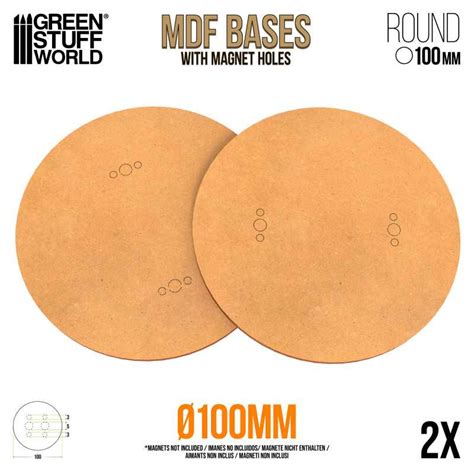 Mdf Bases Round 100mm Mn Modelář