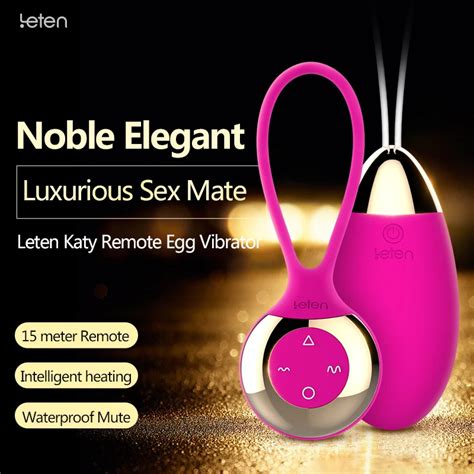 Leten Katy Large Remote Control Wireless Vibrator Waterproof Intelligent Heating Vibrating Egg