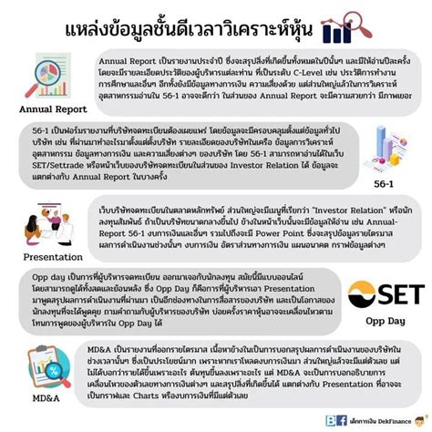 [เด็กการเงิน Dekfinance] 5 แหล่งข้อมูลสำคัญในการเข้าใจธุรกิจในบริษัทที่จดในตลาดหลักทรัพย์ การหา