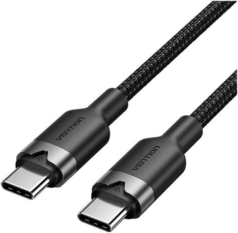 Vention Trd Usb 2 0 Type C Male To Type C Male 3a Cable Power Delivery Pd 60w 3a Aluminum