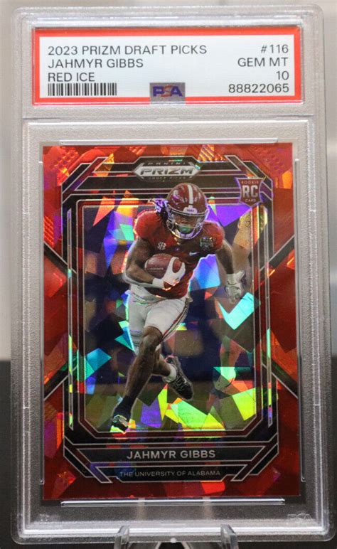 2023 Panini Prizm Draft Picks 116 Jahmyr Gibbs Red Ice PSA 10 EBay