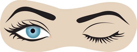 With Woman S Eye Wink Eyebrows Royalty Free Vector Image