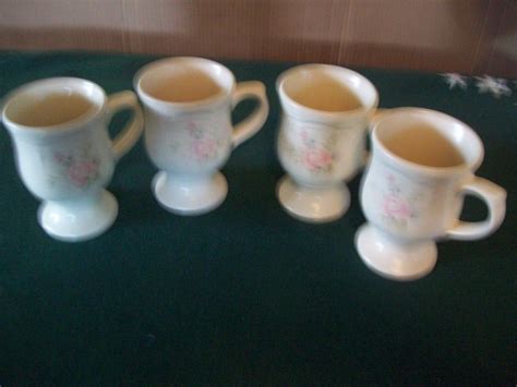 Pfaltzgraff Tea Rose Pedestal Mugs Ebay