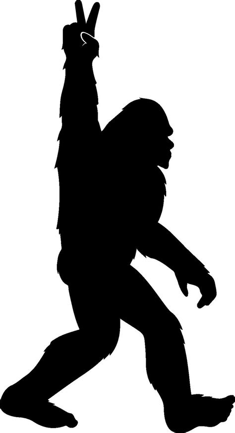 Bigfoot Peace Svg Big Foot Svg Peace Hand Sign Svg Yeti Svg