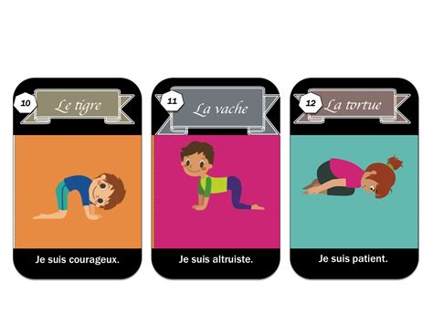 Cartes De Yoga Enfant Gratuites Zeste De Cours