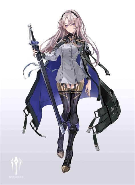 Safebooru 1girl Absurdres Artist Request Black Legwear Boots Breasts Buttons Coat Commentary