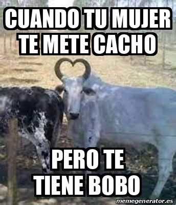 Meme Personalizado Cuando Tu Mujer Te Mete Cacho Pero Te Tiene Bobo