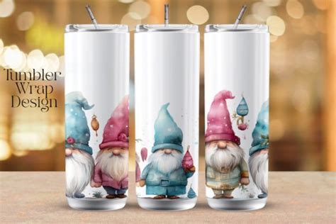 Gnomes Tumbler Wrap Oz Skinny Tumbler Graphic By Outlander