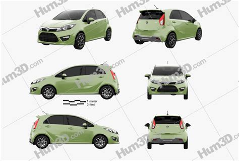 Proton Iriz 2017 Blueprint Template - 3DModels.org