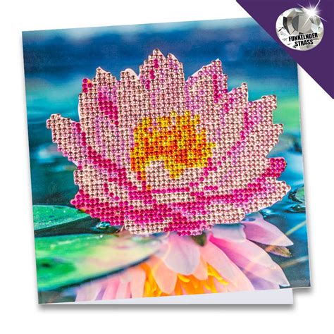 Diamond Painting Gru Karte Strass Seerose Cm X Cm Inkl Zubeh R