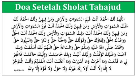 Doa Setelah Sholat Tahajud Agar Cepat Terkabul - Homecare24