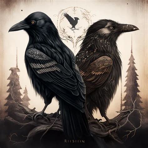 Hugin Et Munin Histoire Et Signification Des Corbeaux D Odin Art De