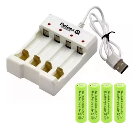 Cargador Pila Aa Aaa Usb Pilas Recargables Mercadolibre