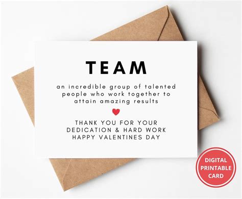 Valentines Day Cards for Team, Valentines Day Cards for Staff, Coworker ...