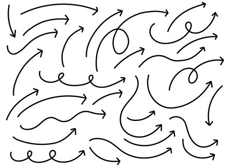 Hand drawn arrow line set vector illustration 22323081 Vector Art at ...