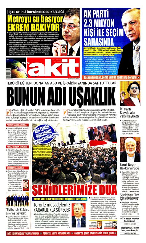 Yeni Akit Gazetesi Ocak Pazartesi G N Man Eti